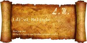 Lévi Melinda névjegykártya